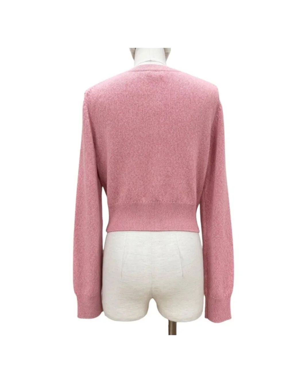 Chanel Cashmere 98% Gripoix Style Camellia Button Cardigan Pink 40